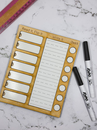 Spelling Practice Board, Spelling Board, Word Board, Word Practice Board, Dry Erase Board, Read Write Build Board